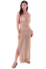 Load image into Gallery viewer, Despi long mesh dress gold
