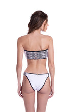 Load image into Gallery viewer, RIPPED BANDEAU REVERSIBLE - BLACK CUT-OUT &amp; FRINGE
