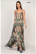 Aisha silk Tback dress