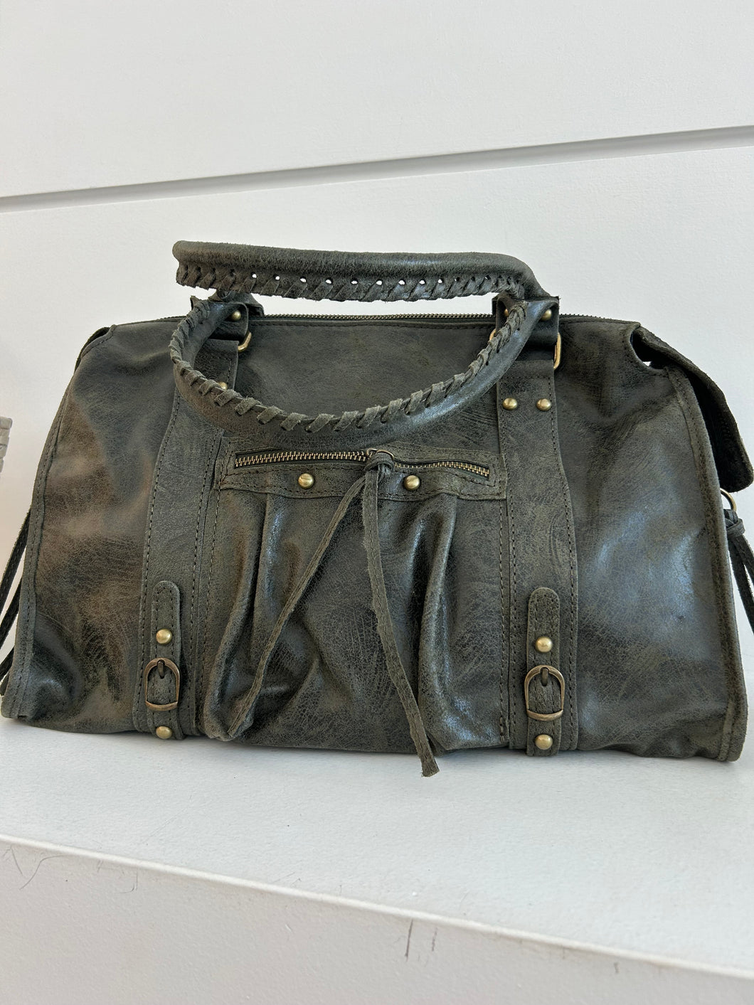 Leather bag large