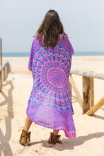 Load image into Gallery viewer, kimono Ibiza blue/pink
