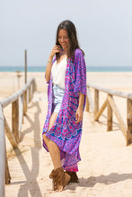 Load image into Gallery viewer, kimono Ibiza blue/pink
